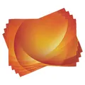 Produktbild: ABAKUHAUS Orange Platzmatten, Bunte Twist Linien, Waschbare Stoff Esszimmer Küche Tischdekorations Digitaldruck, Dunkelorange