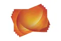 Produktbild: Abakuhaus Platzset Waschbare Stoff Esszimmer Küche Tischdekorations Digitaldruck, (4-teilig, 4-St., Set aus 4x), Orange Bunte Twist Linien