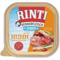 Produktbild: Rinti Kennerfleisch Schale Junior mit Huhn 300 g (Menge: 9 je Bestelleinheit)