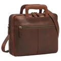 Produktbild: STILORD 'Connell' Laptoptasche 13 Zoll Leder Aktentasche Schmal Arbeitstasche Herren Vintage Laptop-Hülle Dokumententasche A4 Tablet-Tasche aus Echtleder, Farbe:zamora - braun