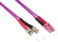 Produktbild: Patchkabel LWL Duplex OM4 (Multimode, 50/125) LC/ST, 2m, Good Connections®