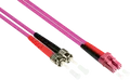 Produktbild: GC LW-802LT4 - Patchkabel LWL Duplex OM4 50/125µ LC/ST, 2 m, violett