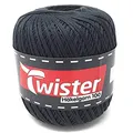 Produktbild: TWISTER Häkelgarn Anthrazit - 100g, 100% Baumwolle, Lauflänge: 580m