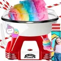 Produktbild: Zuckerwattemaschine Set für dein zuhause - Mit 30x Zuckerwatte Stäbchen & Messlöffel - Retro Cotton Candy Maschine - Zuckerwatte Maschine Rot / Weiß