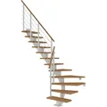 Produktbild: Dolle Mittelholmtreppe Hamburg Eiche GH bis 322 cm 1/4 Gewendelt 85 cm FSC