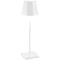 Produktbild: Zafferano Poldina Pro Bianca wiederaufladbare und dimmbare LED-Tischleuchte mit einer Akkulaufzeit von bis zu 12 Stunden. Für den Außenbereich IP65