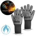 Produktbild: STAHLWERK Hitzebeständige Handschuhe 800°C Grillhandschuhe Hitzeschutzhandschuhe