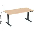 Produktbild: Geramöbel Schreibtisch Elevate Basic, buche / anthrazit, elektrisch höhenverstellbar, 160 x 73-123 x 80cm