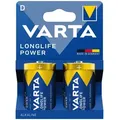 Produktbild: VARTA 2 Alkali-Batterien, Größe D / R20, 1,5V Batterie blau