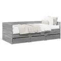 Produktbild: vidaXL Bett, Tagesbett mit Schubladen Grau Sonoma 100x200 cm Holzwerkstoff