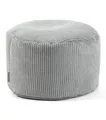 Produktbild: mokebo® Pouf, Hocker o. Sitzhocker aus Cord 30x50 cm 'Der Faule Lenz', Bodenkissen in Grau, Fußhocker, Indoor Sitzkissen rund aus Stoff, Puff, Sitzpouf, kuschelig & weich, mit EPS-Perlen Füllung