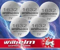 Produktbild: 5 x CR1632 WILHELM Blister Lithium Knopfzelle 3V 140 mAh ø16 x 3,2 mm Batterie DL1632