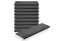 Produktbild: BigDean Stufenmatte 10x Gummi 65x25cm Treppenstufen Außen Antirutschmatten, eckig, Höhe: 30 mm, Rutschfest, Grip-Profil, Selbsklebend, Abriebfest