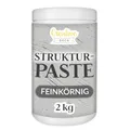 Produktbild: Creative Deco Strukturpaste Feinkörnig 2 kg | Graue Spachtelmasse für Acrylmalerei | Feinpaste für Kunstprojekte, Acrylfarbe, DIY, 3D-Effekte, Texturen | Einfach mit Palettenmesser aufzutragen