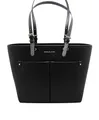 Produktbild: Michael Kors Jet Sest Travel Medium Double Pocket Tote, Schwarz Leder