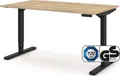 Produktbild: ASSMANN Elektrisch höhenverstellbarer Schreibtisch Y-Line Eiche Natura Schwarz, 140x80cm, Memoryfunktion, Kollisionsschutz, 2-fach-Motorik