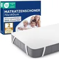 Produktbild: Blumtal 2er Set Matratzenschoner Terry 70x140 cm  Matratzenauflage aus 80% Baumwolle Waschbar bis 95 °C