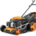 Produktbild: Fuxtec - Benzin Rasenmäher 4in1 6ps/4,4kw Mit 51cm Schnittbreite Und 8-stufiger Höhenverstellung 25mm-77mm 4-takt Mit Hinterantrieb - 60l Grasfangkorb Fx-rm5196
