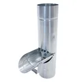 Produktbild: ZAMBELLI Regenrohrklappe, Regenwasserklappe mit Sieb 100mm Silber Regenwasser Fallrohr Klappe, Laubschutz durch Sieb, einfache Montage, Titanzink