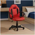 Produktbild: Schreibtischstuhl Junior höhenverstellbar ergonomischer Drehstuhl Rot Drehstuhl