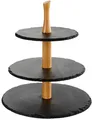 Produktbild: APS 00960 Dreistöckiges Tablett - Etagere - Naturschiefer