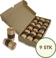Produktbild: Floranica Feueranzünder 9 Stück Anzündholz Umweltfreundlicher Anmachholz Anzünder aus Holz und Wachs Brenndauer 20 min Grill Firestarter Camping Ofen