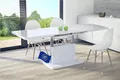 Produktbild: Mazzoni Aston Couchtisch ausziehbar höhenverstellbar 120/200cm in Weiß Hochglanz modern vielseitig Wohnzimmertisch Esstisch Beistelltisch Sofatisch platzsparend hochwertig Wohnzimmer