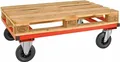 Produktbild: Paletten-Fahrgestell, niedrig, 1.200 x 800 x 305 mm, 800 kg - rot