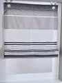Produktbild: Raffrollo Ösenrollo Jamaica Querstreifen Farben grau Breite 80 x Höhe 210 cm