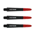 Produktbild: WINMAU Dart Shaft - Vecta Polycarbonat Dartschäfte - 1 Set pro Packung (insgesamt 3 Dart-Schäfte) - Professionelles Dartzubehör - Schwarz & Rot Blade 6 Medium Schäfte