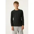 Produktbild: Langarmshirt GARCIA, Jungen, Gr. 164/170, schwarz, Jersey, Obermaterial: 95% Baumwolle, 5% Elasthan, unifarben, regular fit normal, Rundhals, gerader Abschluss, Shirts Langarmshirt, for BOYS