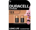 Produktbild: Duracell CR123 Fotobatterie CR-123A Lithium 1400 mAh 3 V  / 2 Stück