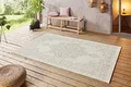 Produktbild: NORTHRUGS In- und Outdoor Teppich 120x170cm - Wetterfest Orientalisch Vintage-Design mit Medallion Läufer Terrassenteppich Balkonteppich Küchenläufer Badteppich Wohnzimmerteppich Wasserfest in Beige