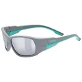 Produktbild: uvex sportstyle 514 - Sportbrille für Kinder - starker Schutz vor Sonnenstrahlung - unzerbrechlicher Flex-Rahmen - grey matt/mirror silver - one size