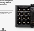 Produktbild: Klarstein Freistehender Weinkühlschrank 1 Zone, Getränkekühlschrank Klein, Kleiner Weinschrank, Wein-Kühlschrank Klein mit Glastür, Indoor/Outdoor Flaschenkühlschrank, Wine Fridge, 12 Flaschen