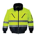 Produktbild: Portwest Hi-Vis Warnschutz 3-in-1 Pilotjacke, Größe: 5XL, Farbe: Gelb/Marine, PJ50YNR5XL