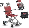 Produktbild: MOBICLINIC Neptuno Rollstuhl Transit Faltbar Leicht Aluminium Bremse 100kg Blau