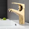 Produktbild: Gold Wasserhahn Waschtischarmatur Chrom Waschbecken Mischbatterie Badarmatur DHL