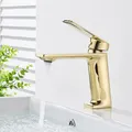Produktbild: Waschtischarmatur Gold Einhebel-Waschtischarmatur Wasserfall-Armatur Wasserhahn