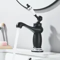Produktbild: Vintage Waschtischarmatur Messing Waschtischarmatur Schwarze WaschtischarmaturDE