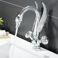 Produktbild: Wasserhahn Bad Schwanenform Waschtischarmatur Kristallgriffe Waschtischarmatur