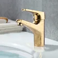 Produktbild: Gold Wasserhahn Waschtischarmatur Chrom Waschbecken Mischbatterie Badarmatur DHL