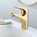 Produktbild: Gold Wasserhahn Waschtischarmatur Chrom Waschbecken Mischbatterie Badarmatur DHL