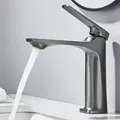 Produktbild: Badarmatur Waschtischarmatur Wasserhahn Waschbecken Einhand Mischbatterie Grau