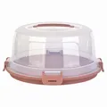 Produktbild: ENGELLAND Runde Kuchen-Transportbox Torten-Haube Deckel BPA-Frei Rotbraun