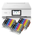 Produktbild: IC-Office TS8751 Tintenstrahl Multifunktionsdrucker 3-in-1 (Drucken, Kopieren, Scannen, SD-Karte, Duplex, WLAN, AirPrint) weiß + 18 XXL Tintenpatronen