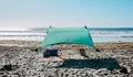 Produktbild: Neso Strandzelt mit Sandanker, tragbares Sonnendach - 2,1m x 2,1m – Patentierte mit verstärkten Ecken zur Stabilisierung (Waldgrün)