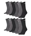 Produktbild: PUMA unisex Sportsocken Tennissocken Freizeitsocken Sport Crew 7312 12 Paar, Farbe:Grau, Menge:12 Paar (4x 3er Pack), Größe:39-42, Artikel:-207 anthracite / grey