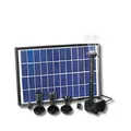 Produktbild: MAUK® SOLAR SPRINGBRUNNEN mit Fontäne 300l/h 12V + SAUERSTOFFZUFUHR Fische I Teichpumpe Wasserpumpe für Garten, Vogel-Bad, Gartenteich, Bachlauf I Förderhöhe bis 1,80m