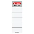 Produktbild: herlitz 5966106 10xOrdneretiketten maX.file weiß für 8,0 cm Rückenbreite